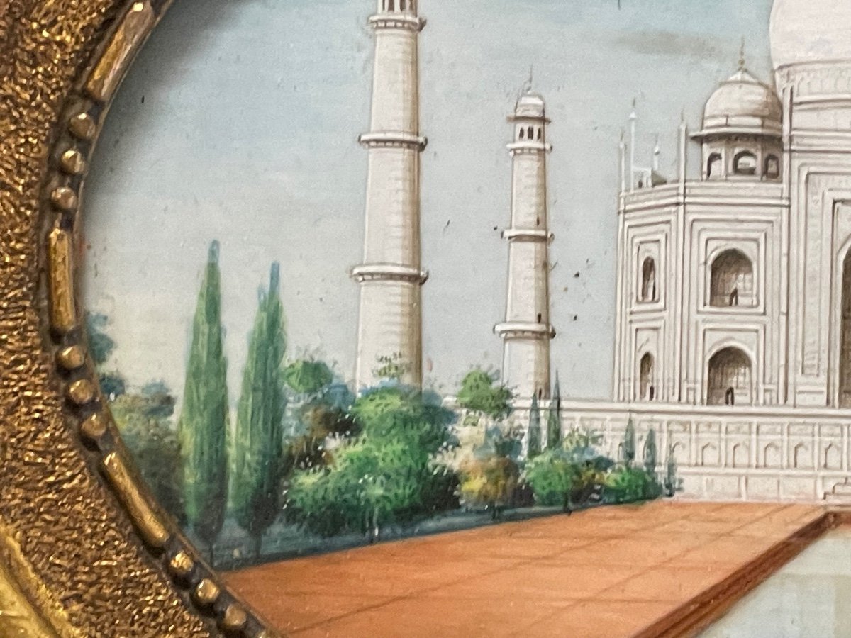 Miniature - Vue Du Taj Mahal Agra En Inde Fin 19ème-photo-4